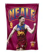 Load image into Gallery viewer, Brisbane Lions Player Wall Flag [FLV:Lachie Neale]
