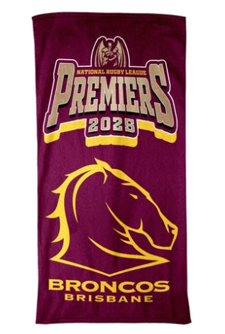 Brisbane Broncos 2025 Premiers Towel