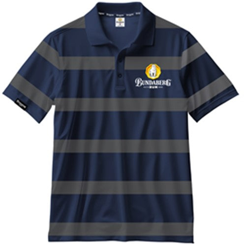 Bundaberg Rum Navy Stripe  Polo [SZ:Small]