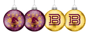 NRL Glitter Baubles 4pk