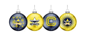 NRL Glitter Baubles 4pk