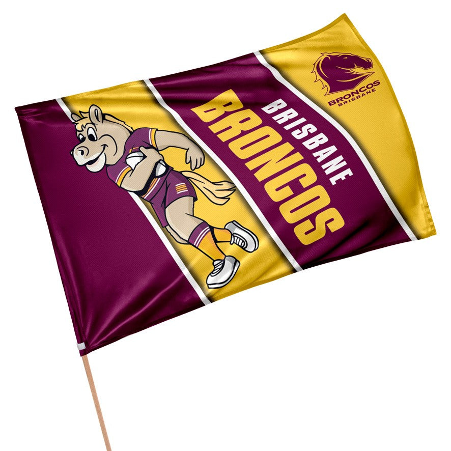 Brisbane Broncos Flag [FLV:Retro Mascot]