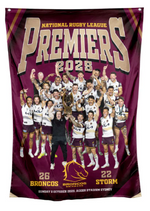 Load image into Gallery viewer, Brisbane Broncos Cape Wall  Flag [FLV:Premiers]
