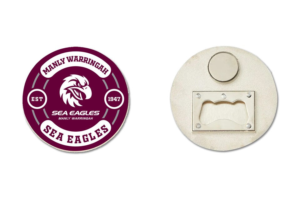 NRL Bottle Opener Magnet [FLV:Manly Sea Eagles]