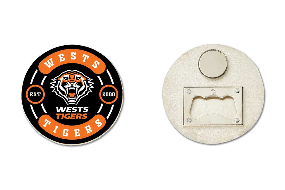 NRL Bottle Opener Magnet [FLV:Wests Tigers]