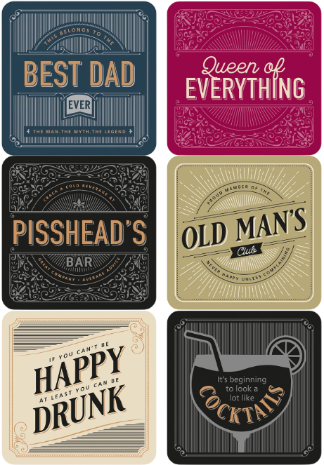 Premium Drink Coasters [FLV:Best Dad]