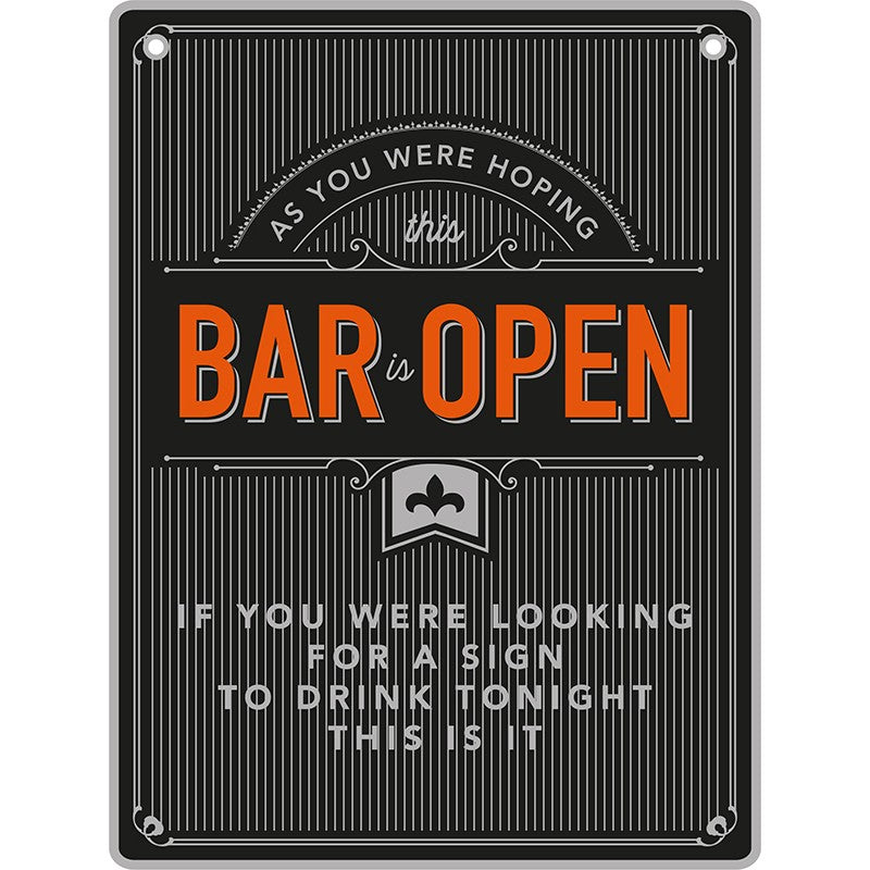 Man Cave Metal Signs [FLV:Bar Open]