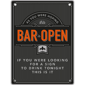 Man Cave Metal Signs [FLV:Bar Open]