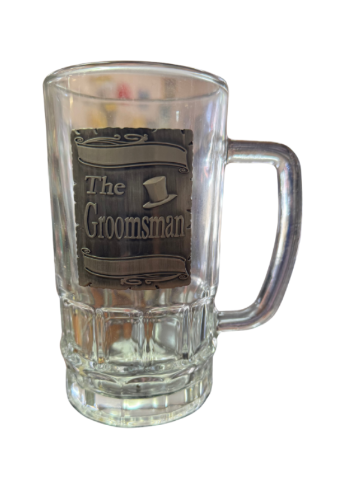 Wedding Square Badged Stein [FLV:Groomsman]