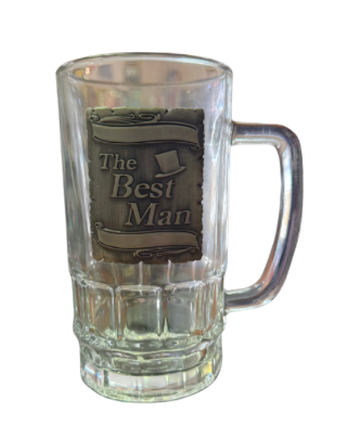 Wedding Square Badged Stein [FLV:Best Man]