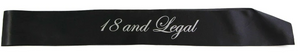 Birthday Sash 18th [FLV:Black/Silver]