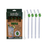Load image into Gallery viewer, Glass Straws [SZ:4 Pack STY:Turtle]
