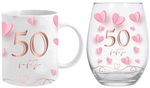 Load image into Gallery viewer, 50th Mug &amp; Glass Gift Set
