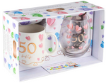 Load image into Gallery viewer, 50th Mug &amp; Glass Gift Set
