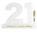 Load image into Gallery viewer, Signature Block - 21st [FLV:White/Gold]
