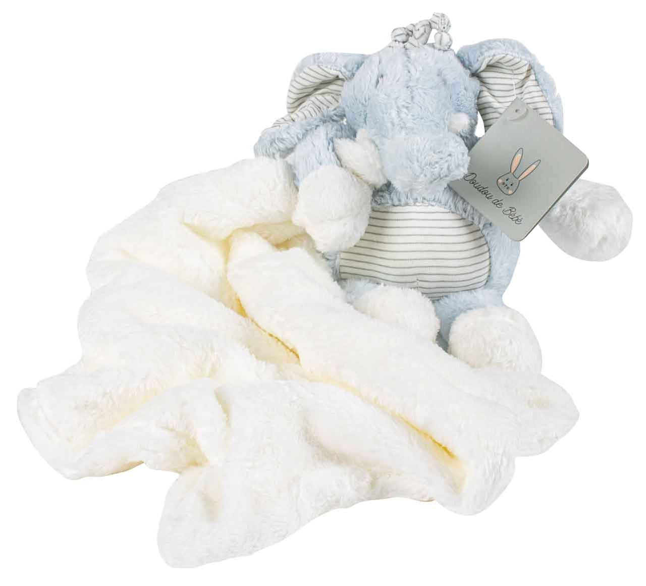Plush with Cuddle Blanket [FLV:Blue Elephant]