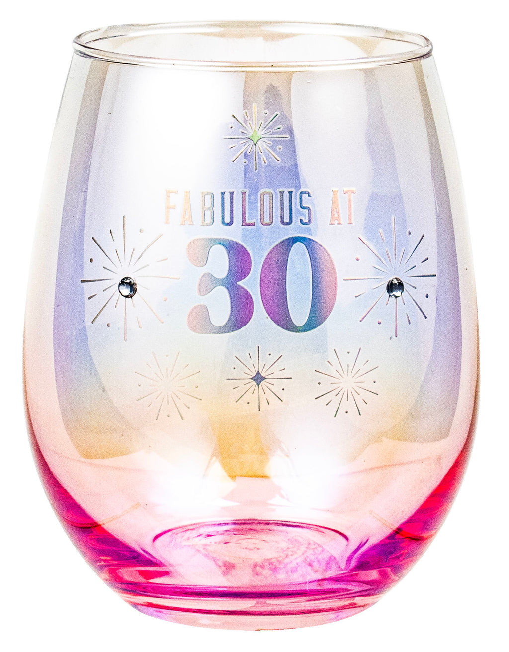 30th Holographic Stemless Glass