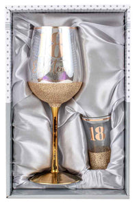 Glitterati 18th Wine & Shot Glass Set