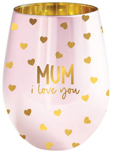 Mum Hearts Stemless Glass
