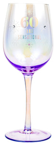 60th Holographic Wine Glass
