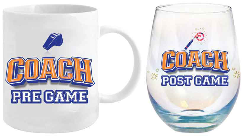 Coach Pre/Post Game Mug & Glass Gift Set