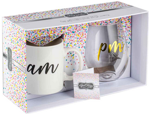 AM/PM Mug & Glass Gift Set