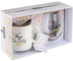 Load image into Gallery viewer, Mum On Duty/Off Duty Mug &amp; Glass Gift Set
