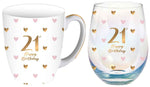 Load image into Gallery viewer, 21st Mug &amp; Glass Gift Set
