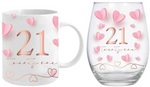 Load image into Gallery viewer, 21st Mug &amp; Glass Gift Set
