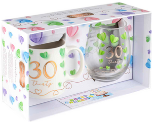 30th Mug & Glass Gift Set