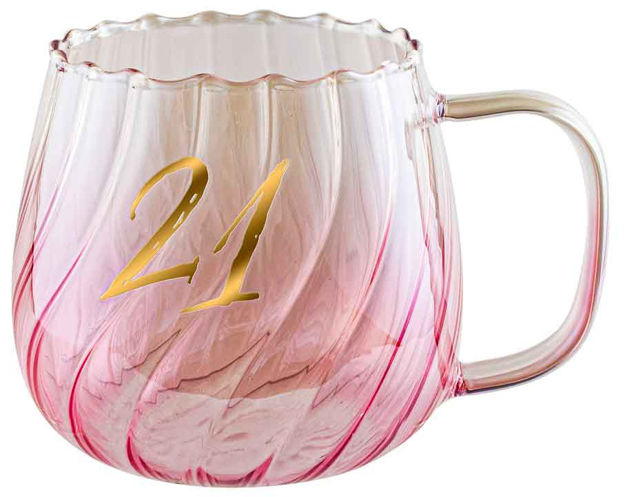 21st Fluted Glass Mug