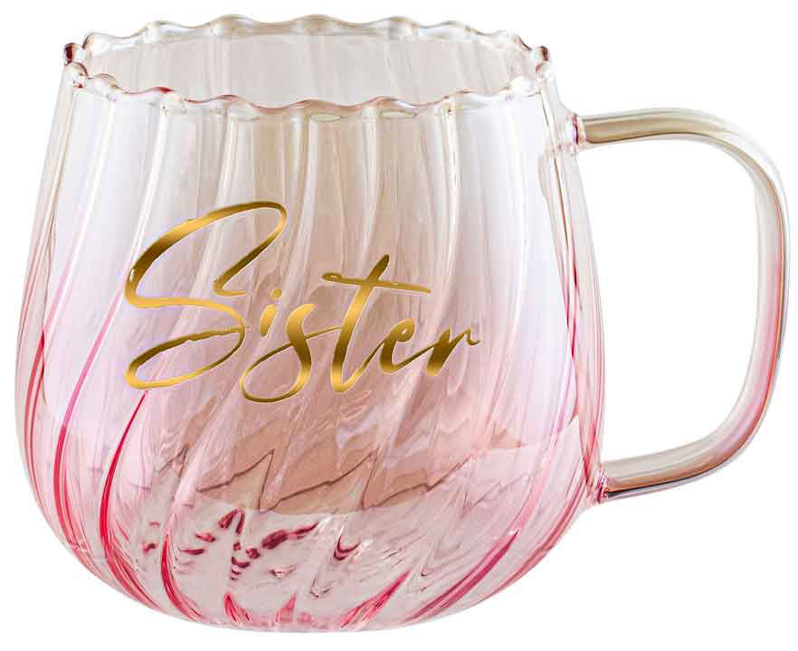 Sister Fluted Glass Mug