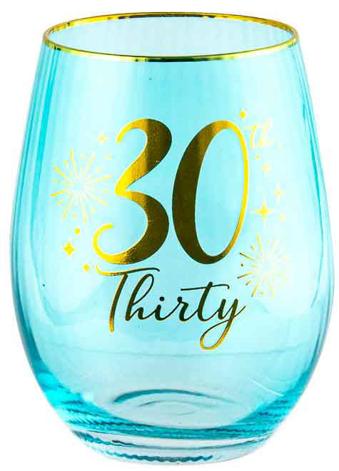 Fluted Stemless Glass 30th