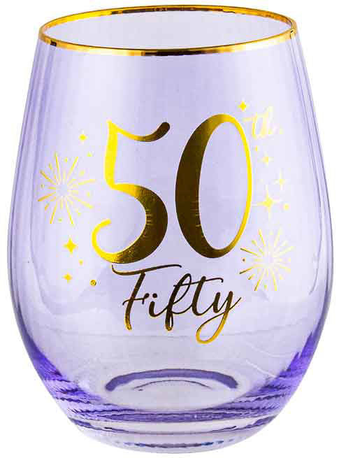 Fluted Stemless Glass 50th