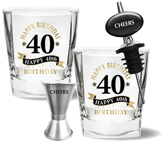 40th Spirit Glass Set