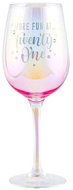 21st Holographic Wine Glass