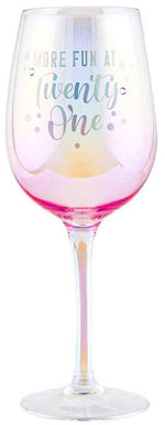 Load image into Gallery viewer, 21st Holographic Wine Glass
