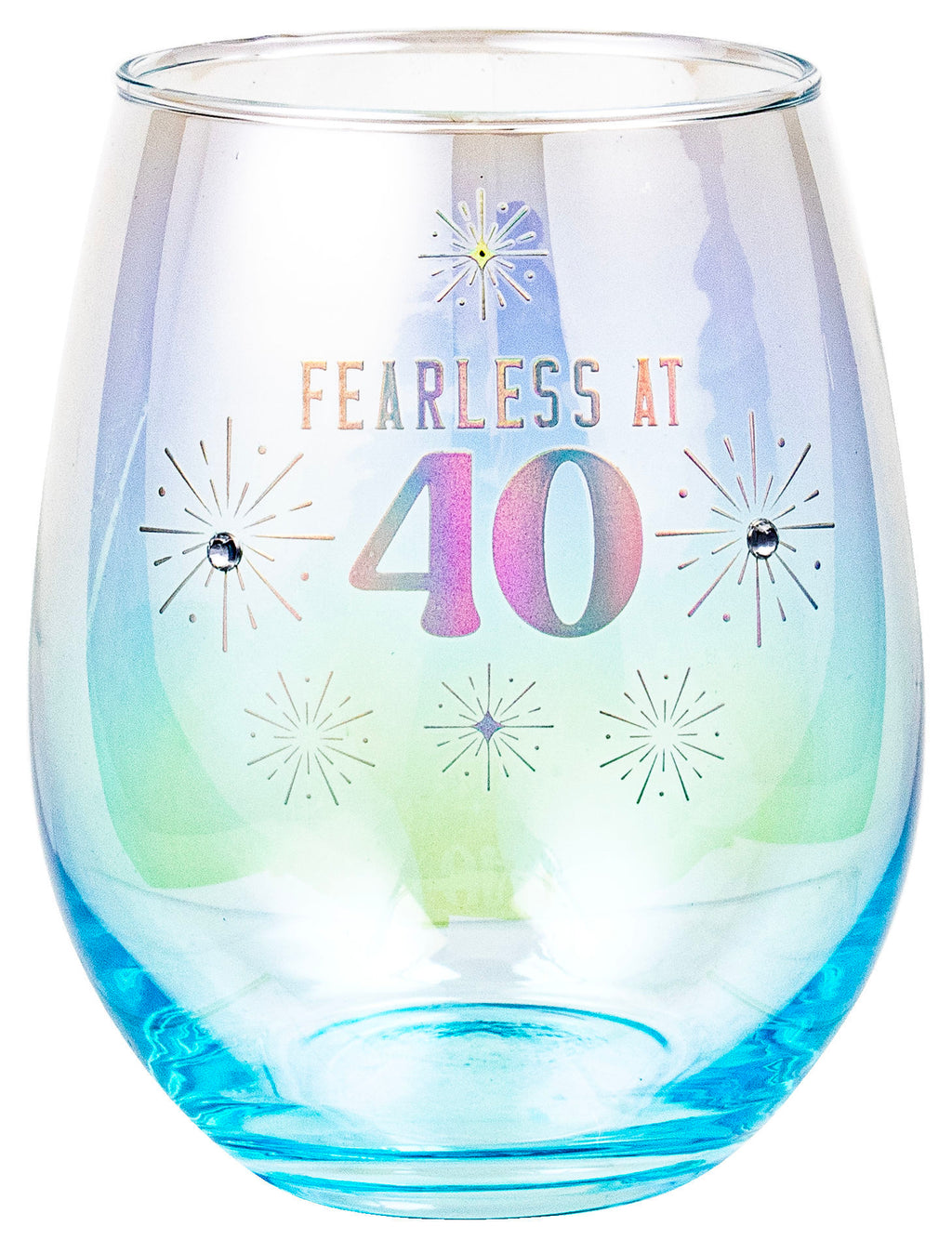 40th Holographic Stemless Glass