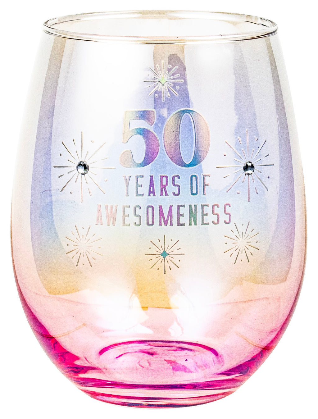 50th Holographic Stemless Glass