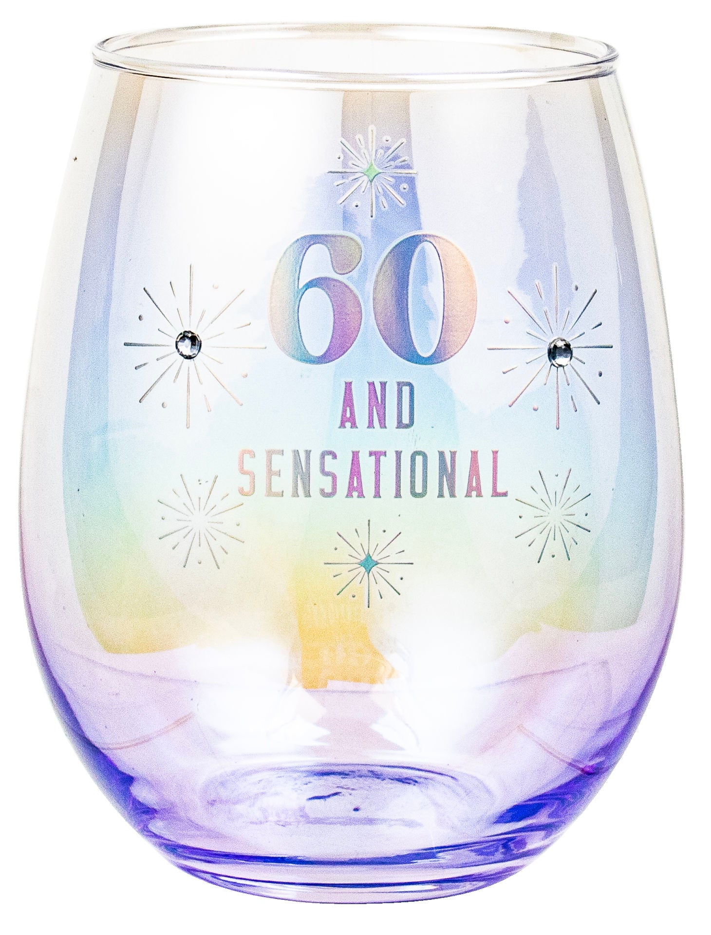 60th Holographic Stemless Glass
