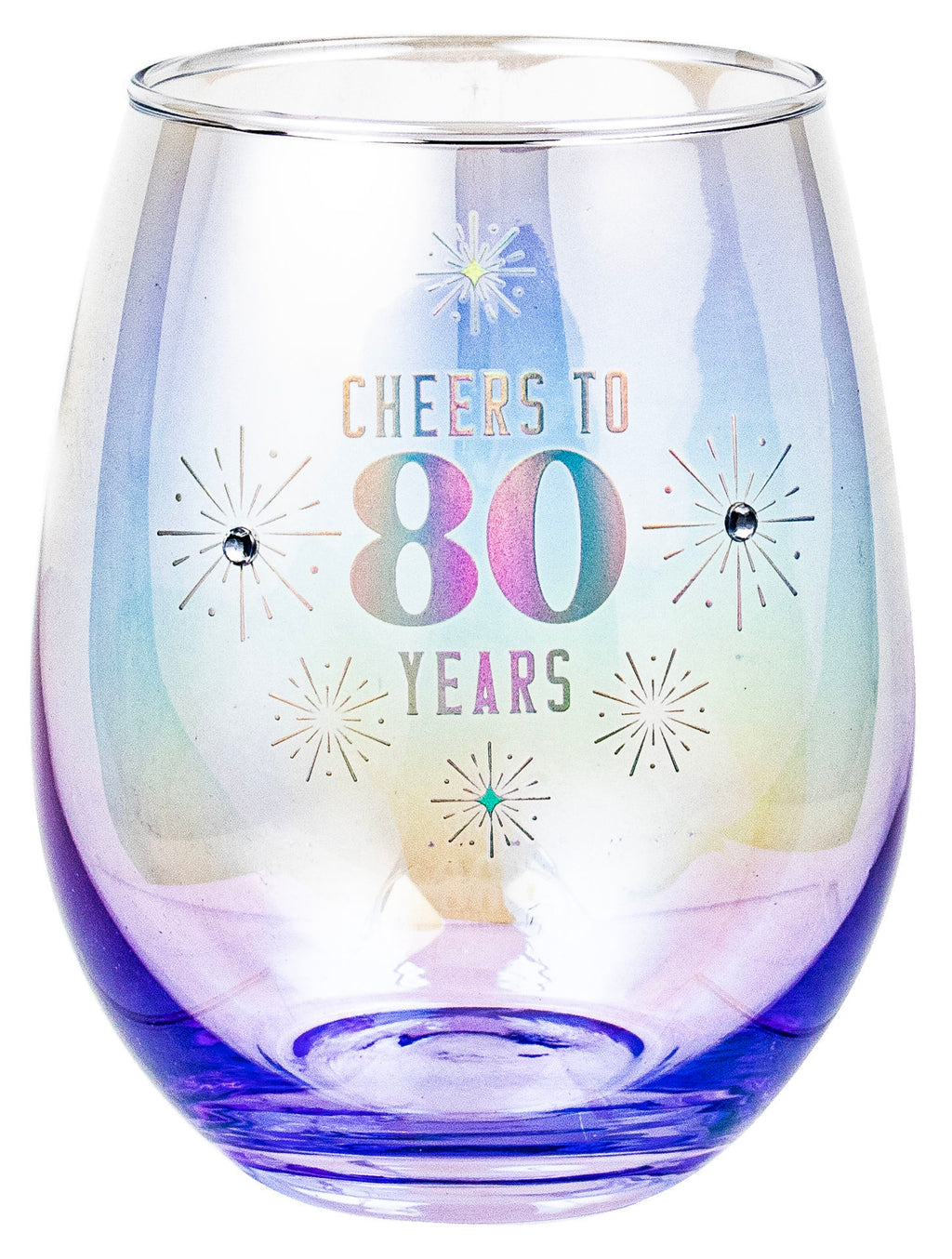 80th Holographic Stemless Glass