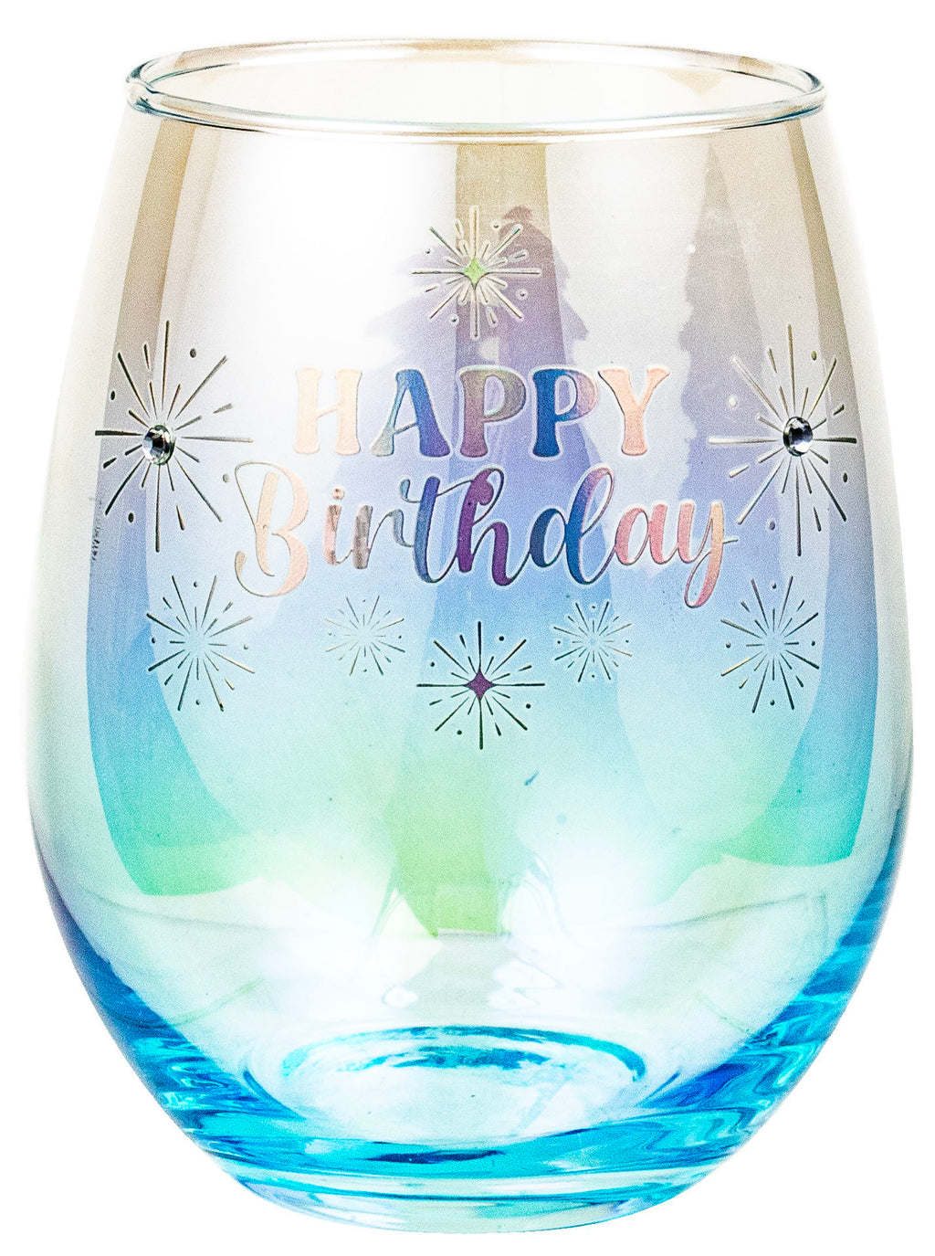 Happy Birthday Holographic Stemless Glass [FLV:Birthday]
