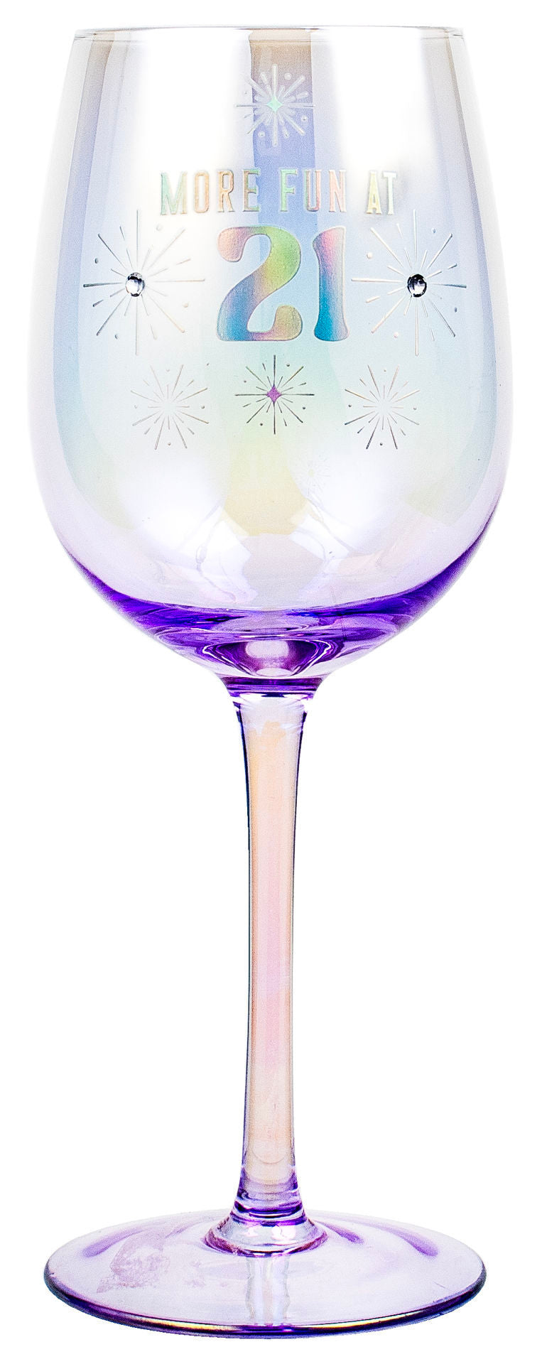 21st Holographic Wine Glass [FLV:21]