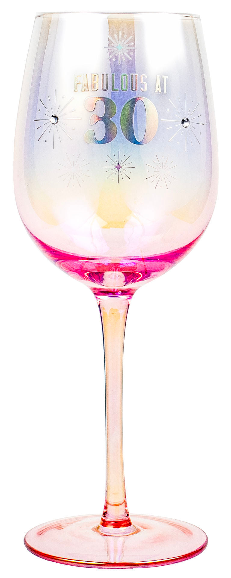 30th Holographic Wine Glass
