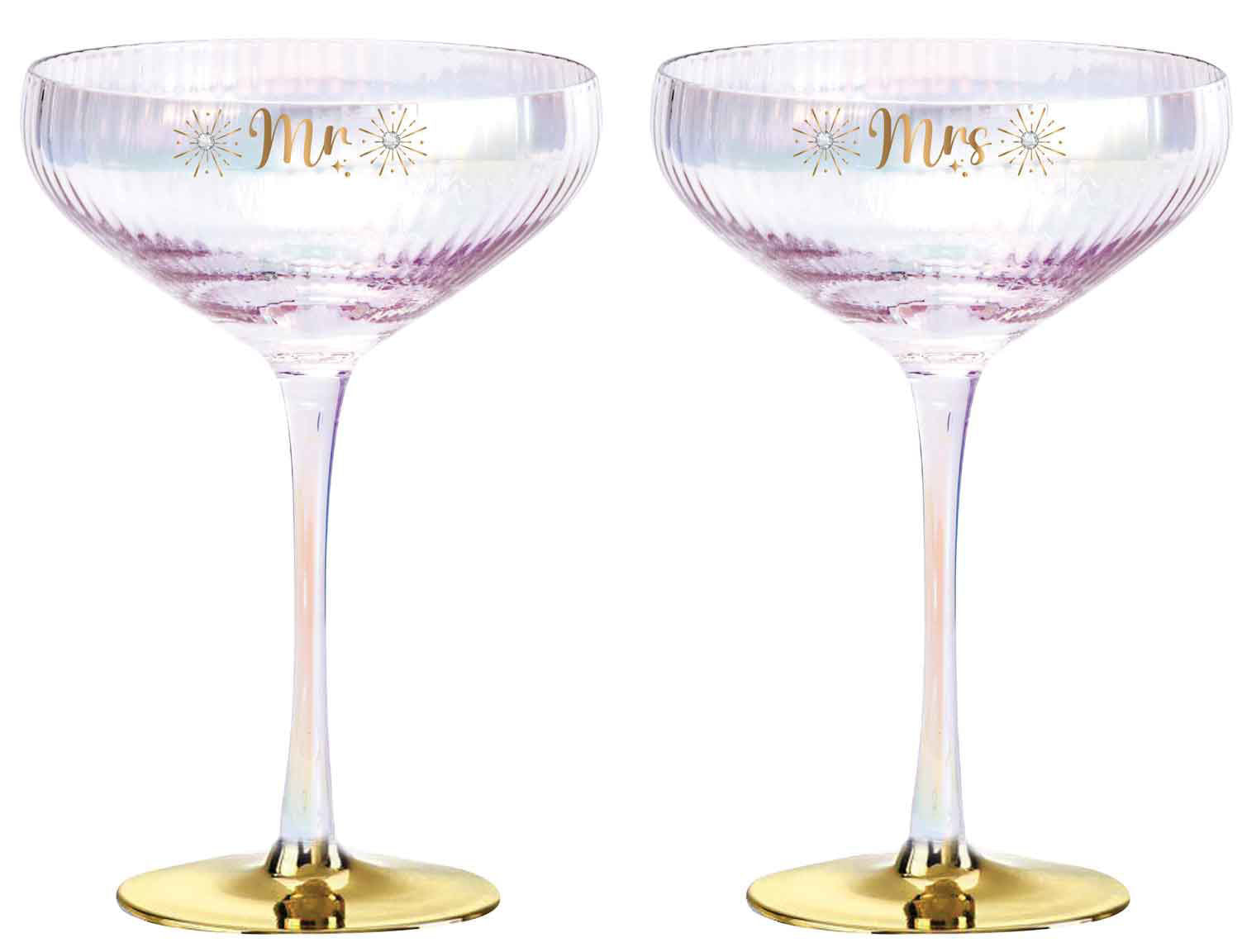 Wedding Coupe Glasses [FLV:Mr & Mrs]
