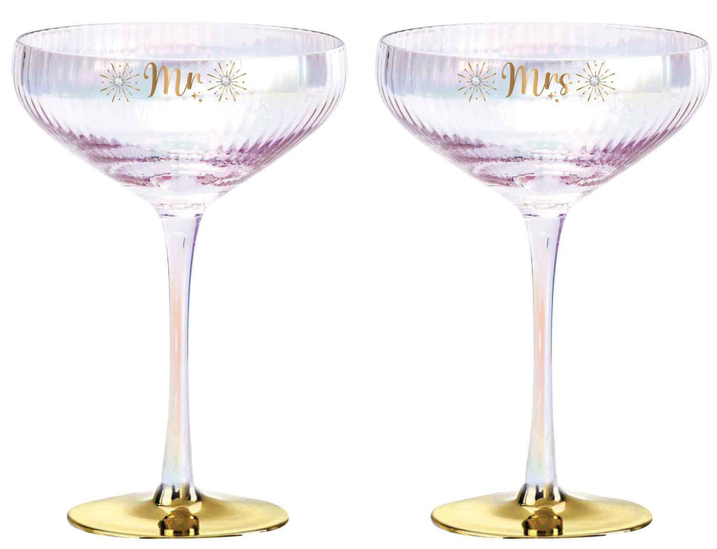 Wedding Coupe Glasses [FLV:Mr & Mrs]