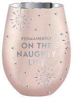 Load image into Gallery viewer, Christmas Chrome Stemless Glass [FLV:Naughty]

