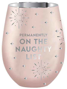 Christmas Chrome Stemless Glass [FLV:Naughty]