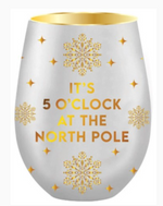 Load image into Gallery viewer, Christmas Chrome Stemless Glass [FLV:5 O&#39;Clock]

