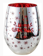 Load image into Gallery viewer, Christmas Chrome Stemless Glass [FLV:Grinchmas]
